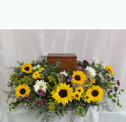 Sunflower Meadows Urn Spray  from Shaw Florists in Grand Rapids, MN