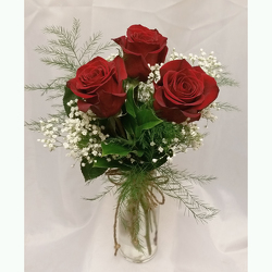 Triple Rose Vase from Shaw Florists in Grand Rapids, MN