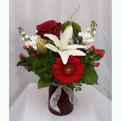 Colors of Christmas Bouquet from Shaw Florists in Grand Rapids, MN