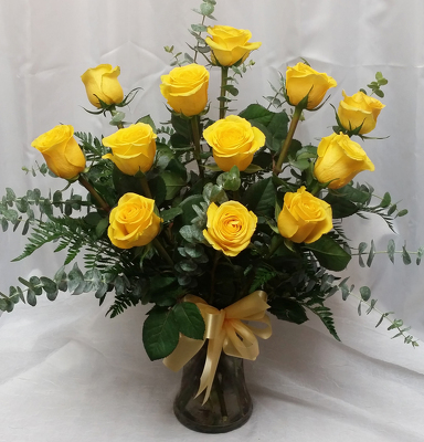 One Dozen Roses-Yellow from Shaw Florists in Grand Rapids, MN