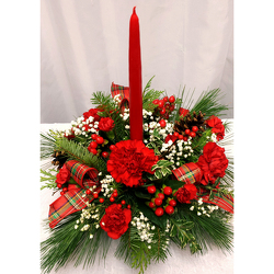 Single Candle Centerpiece from Shaw Florists in Grand Rapids, MN