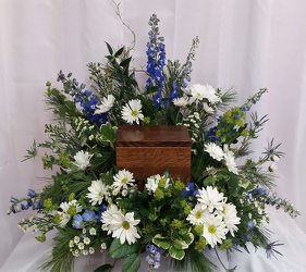 Summer Sky Urn Spray from Shaw Florists in Grand Rapids, MN
