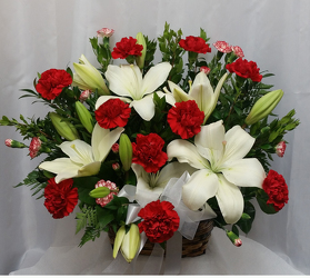 Timeless Tribute Basket from Shaw Florists in Grand Rapids, MN